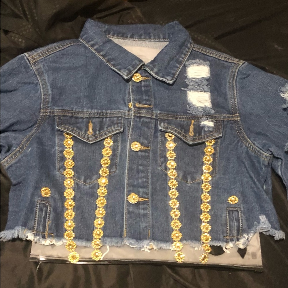 Angel goddess Jean jacket